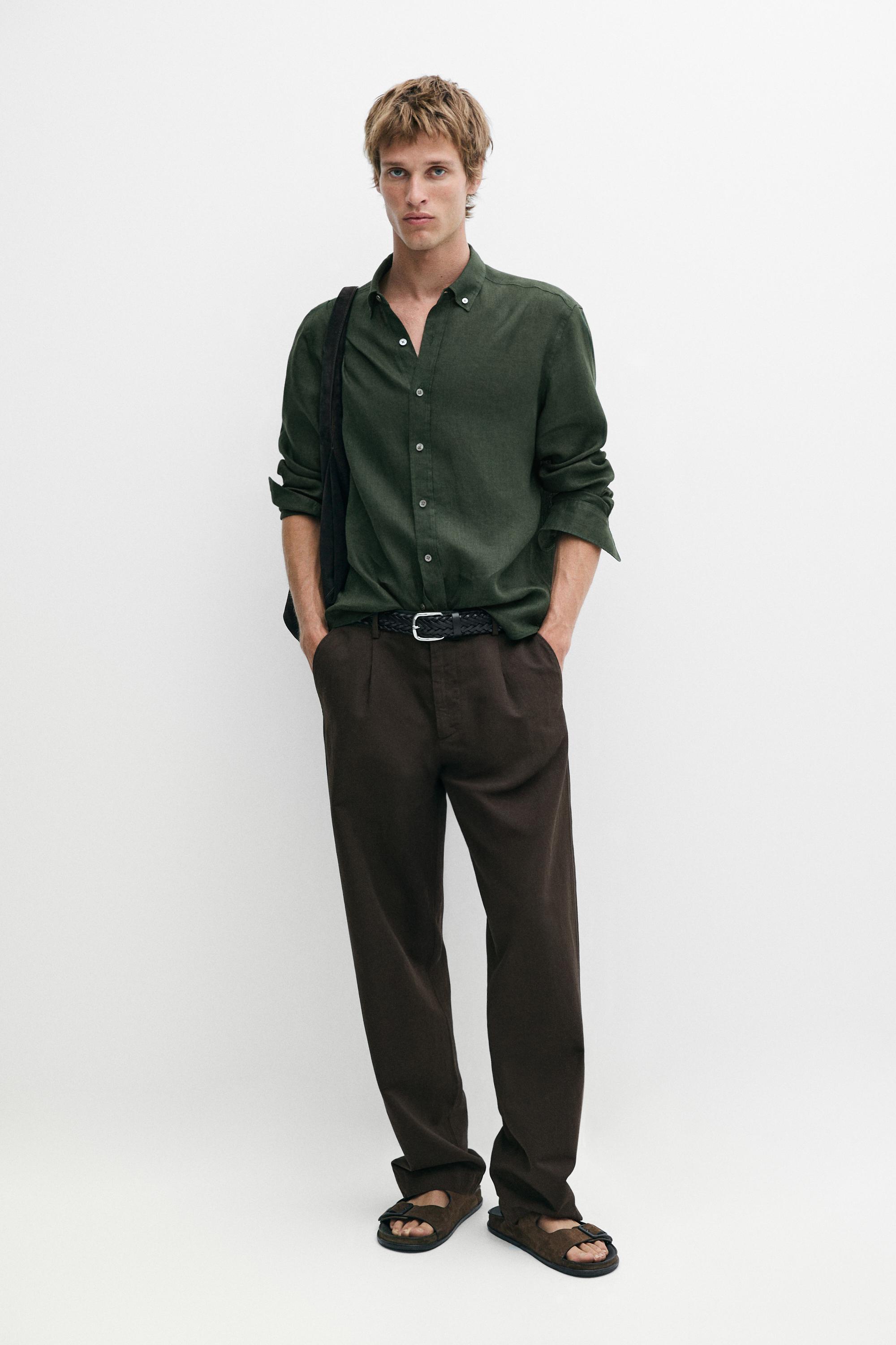 Chemise regular fit 100 % lin